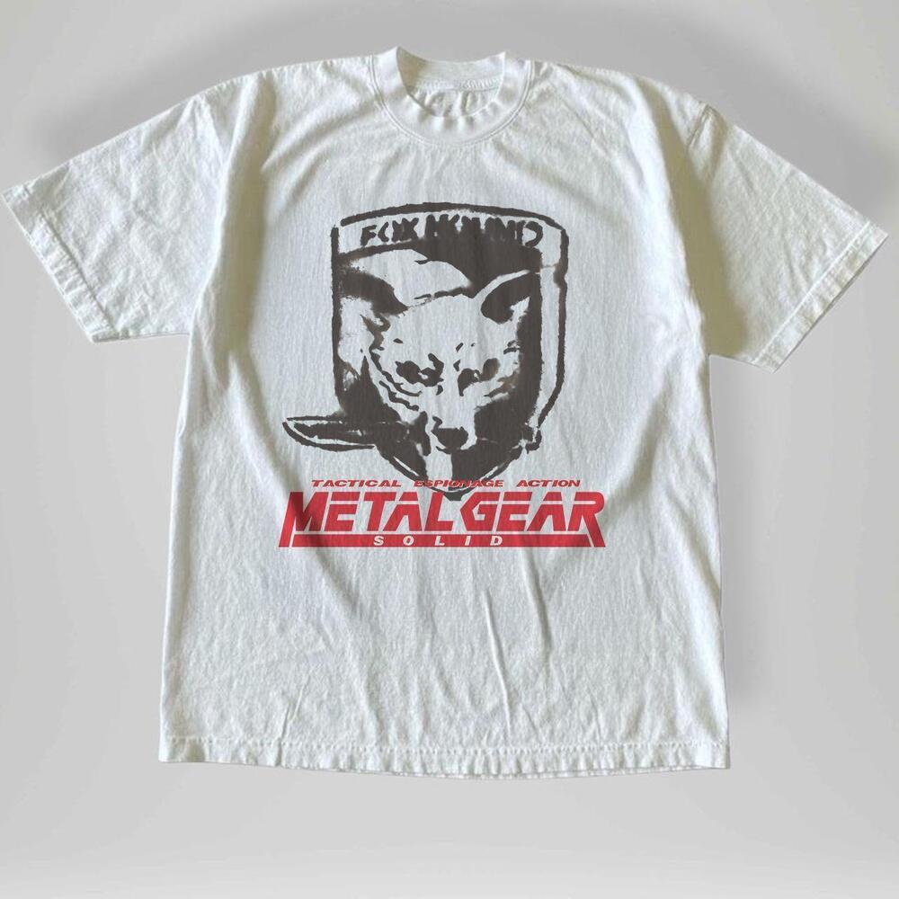 Metal Gear Solid Tactical Espionage Action Gaming Graphic Tee White T-Shirt